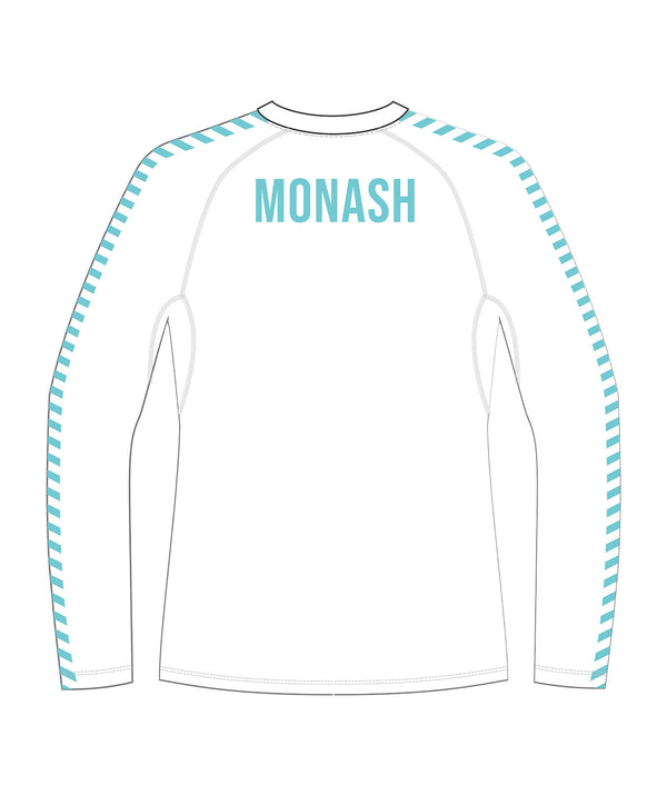 Men's Monash University Rowing Base Layer LS - White