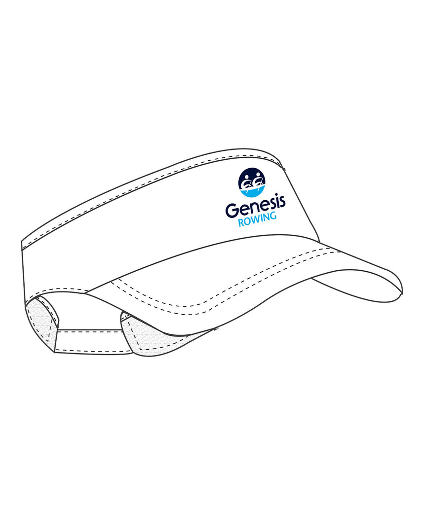 Unisex Genesis Christian College Race Visor - White