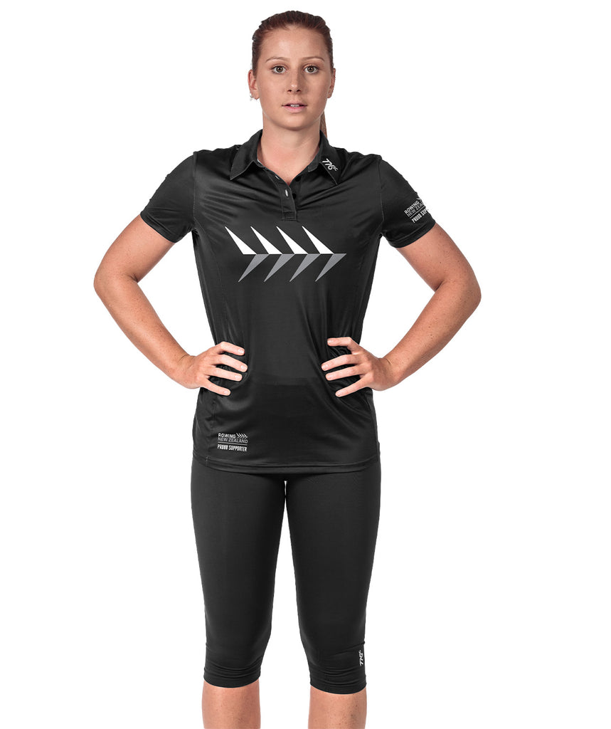 Women's Rowing NZ Supporter T-Shirt - Black