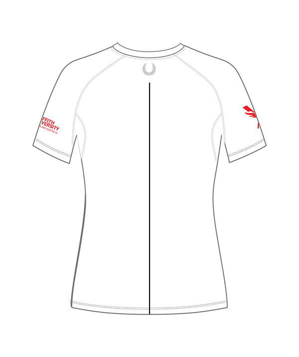 Women's Griffith University Base Layer SS - White/Red