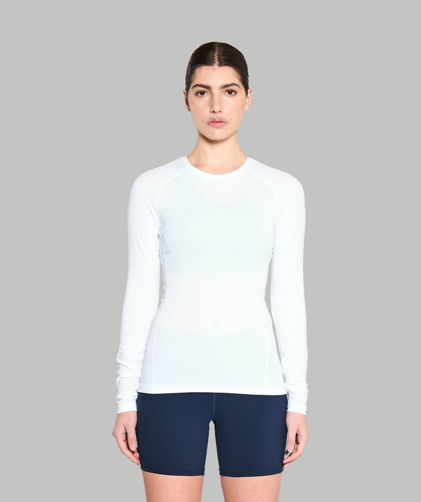 Women's Wreath Performance LS Base Layer - White