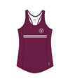 Women's Manly Warringah Kayak Club Performance Tank - Maroon