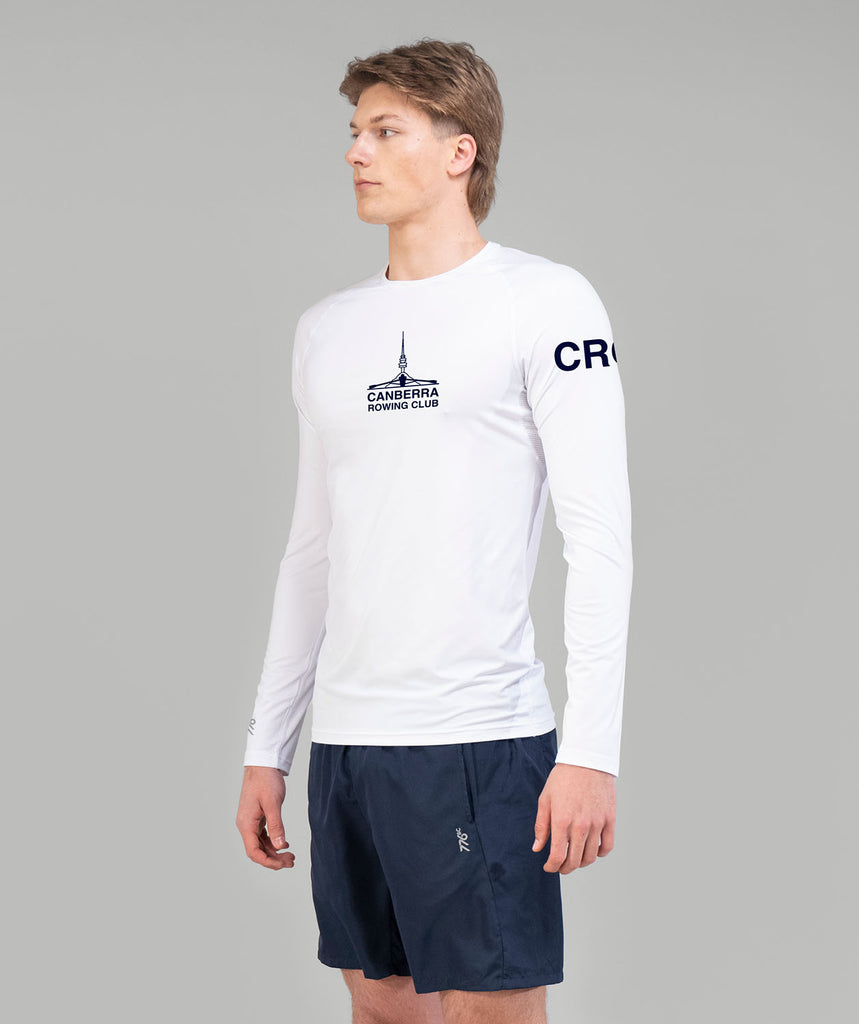 Men's Canberra Rowing Club Base Layer LS - White
