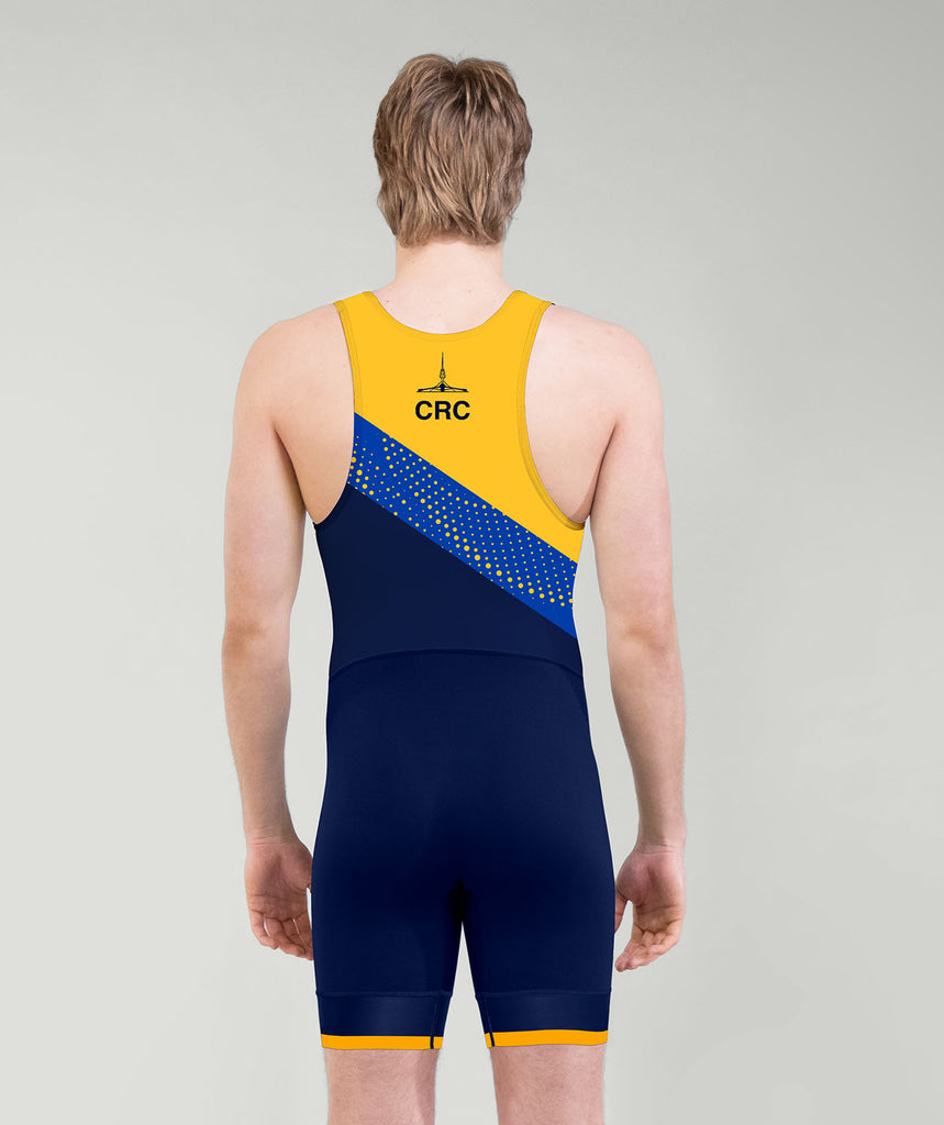 Men's Canberra Rowing Club Streamline Unisuit Leg Band - Navy/Blue/Yellow