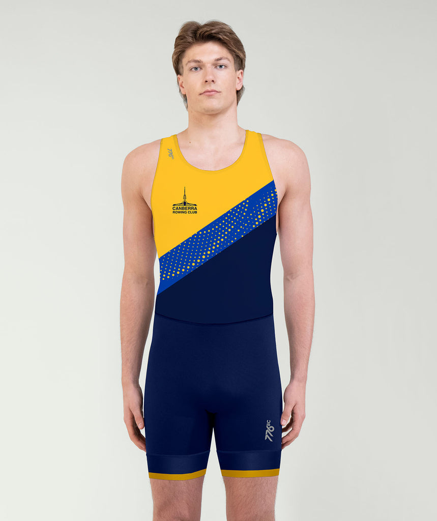 Men's Canberra Rowing Club Streamline Unisuit Leg Band - Navy/Blue/Yellow