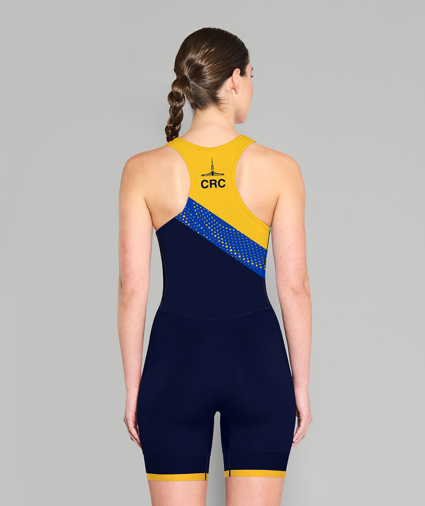 Women's Canberra Rowing Club Pro Unisuit - Navy/Blue/Yellow