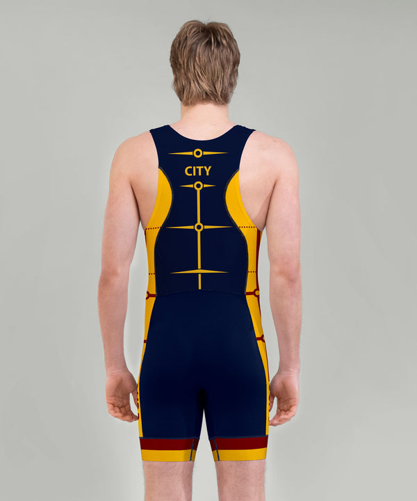 Men's City Of Cambridge Motion Pro Unisuit - Navy/Yellow
