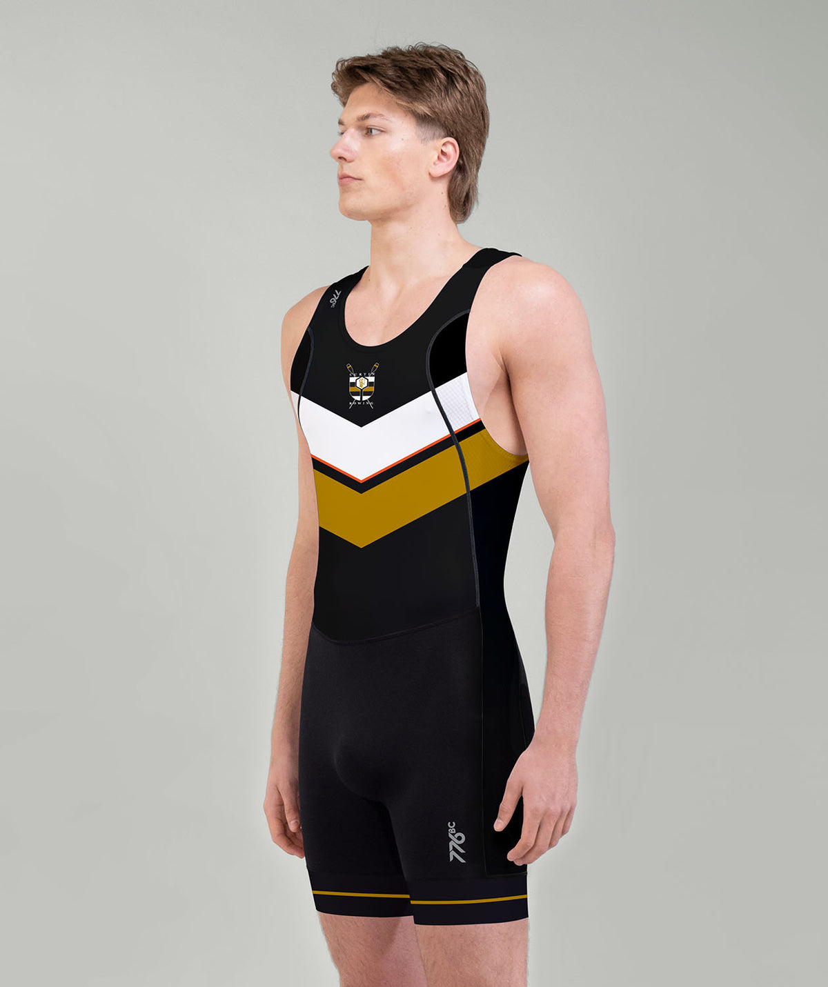 Men's Curtin University Boat Club Pro Unisuit - Black/Yellow