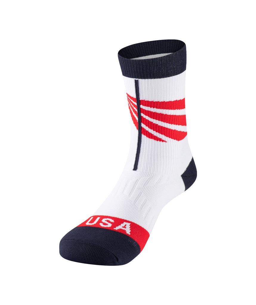 Icon Collection USA Performance Socks - White/Navy/Red