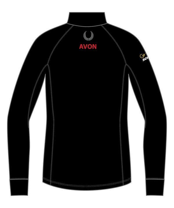 Women's Avon Rowing Pro-Merino 1/4 Zip LS - Black