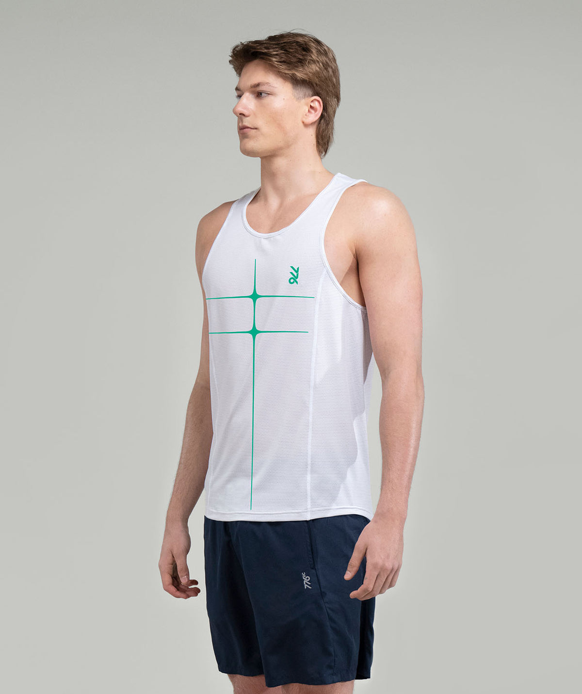 Men's 776BC Vivid Motion Performance Tank - White/Green