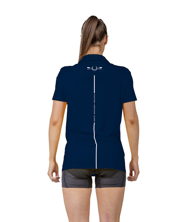 Women's Melbourne University Boat Club Polo SS - Navy