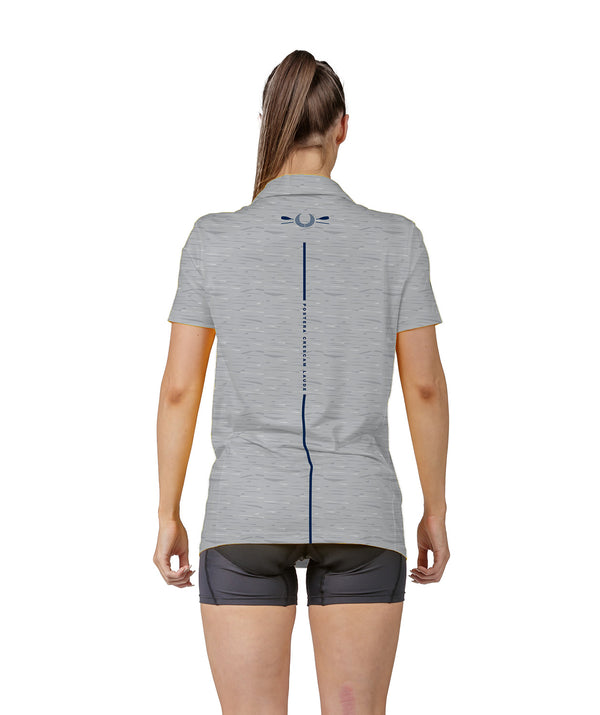 Women's Melbourne University Boat Club Polo SS - Grey Marle