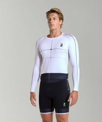 Men's Motion Pro Base Layer LS - White/Graphite (Copy)
