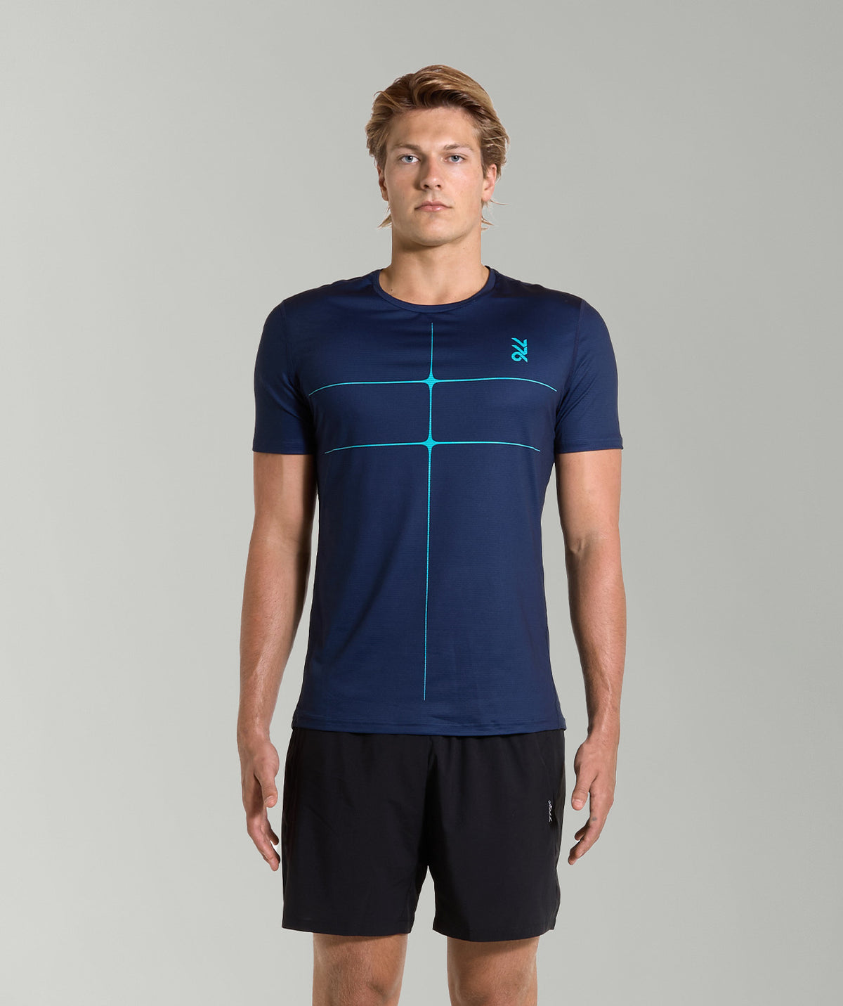Men's Motion Pro Performance T-Shirt SS - Navy/Arctic Green