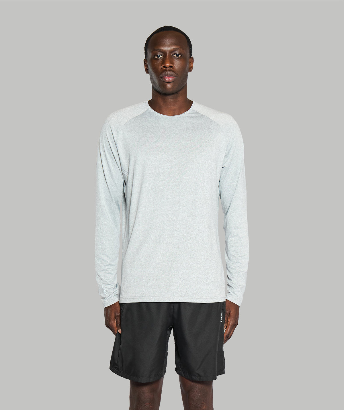 Men's Wreath Active LS T-Shirt - Grey