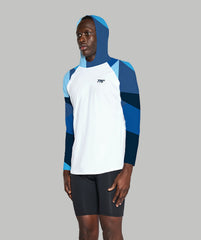 Men's Geo Summer Hoodie LS - Stealth Blue