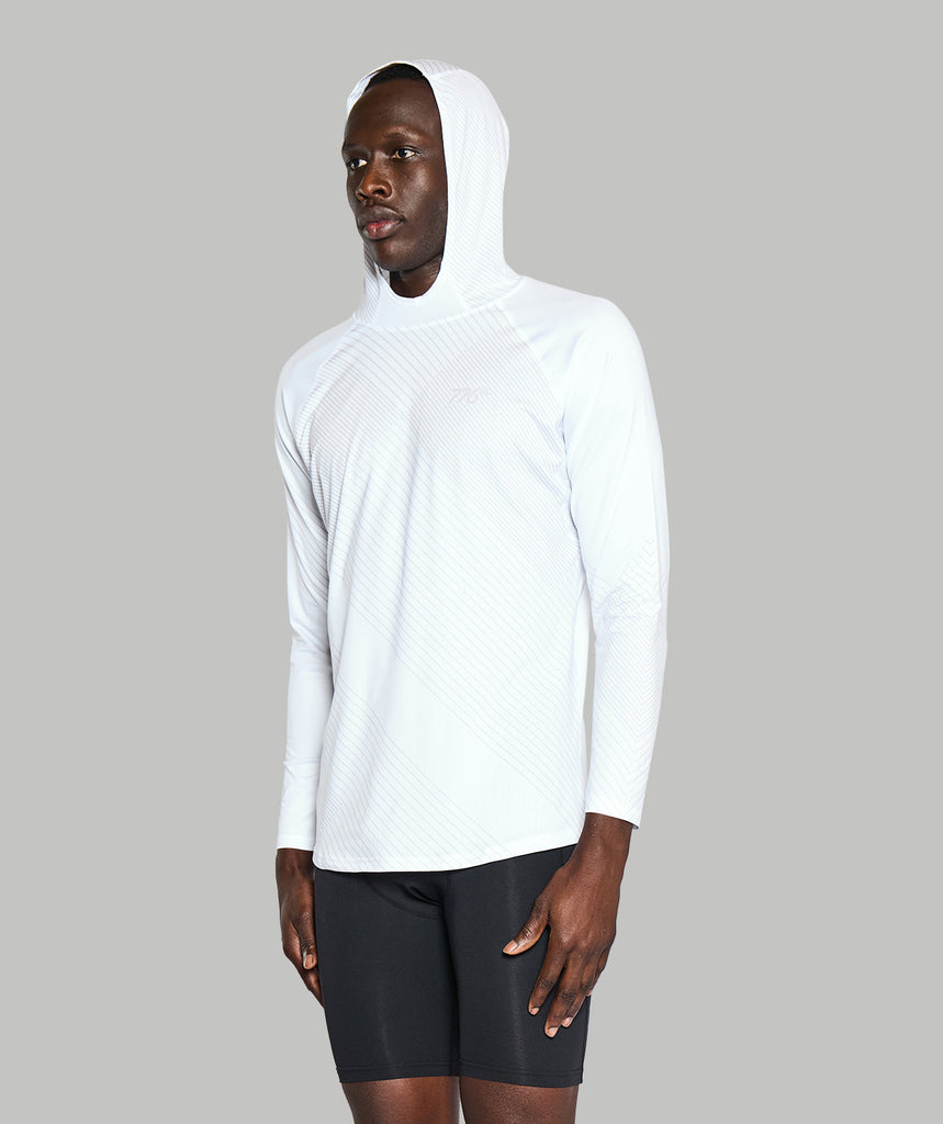 Men's Wreath Summer Hoodie - Graphic White