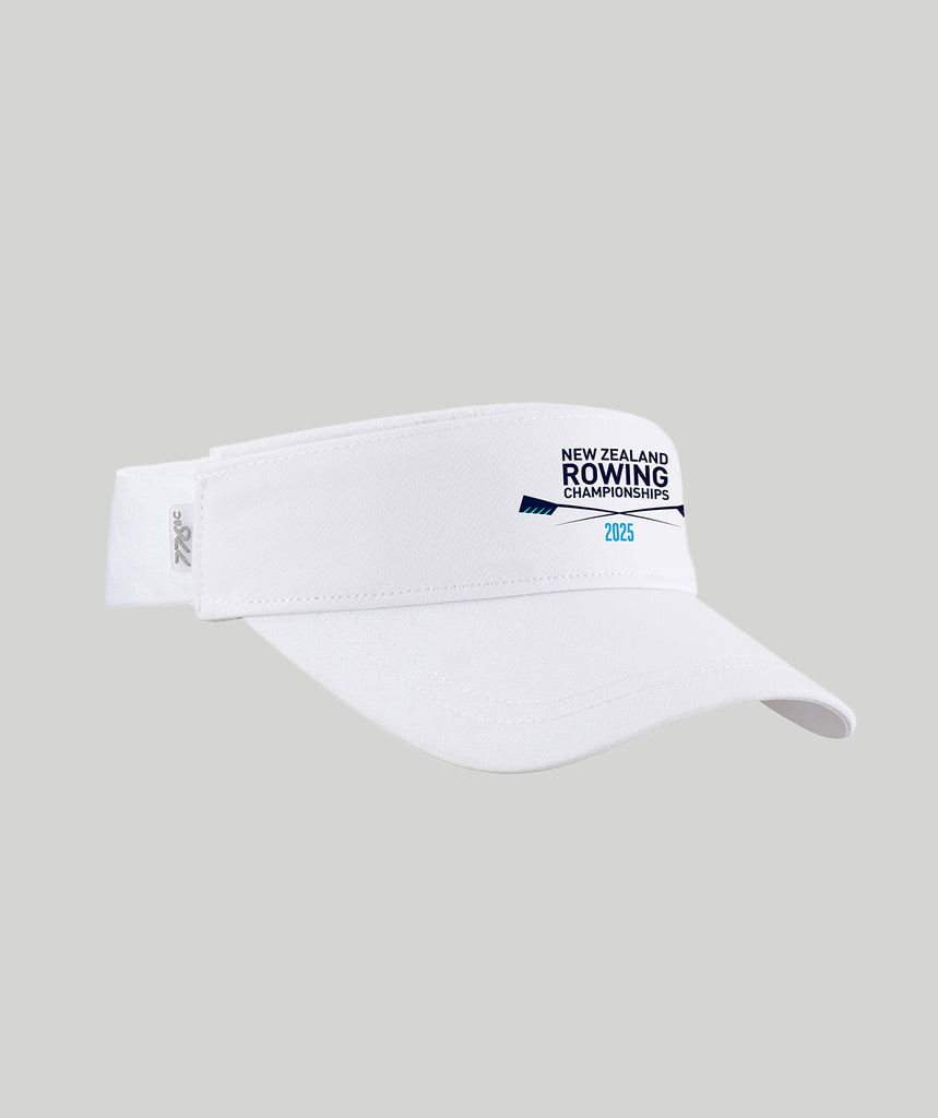 Unisex Rowing New Zealand NZ Championships Performance Visor - White