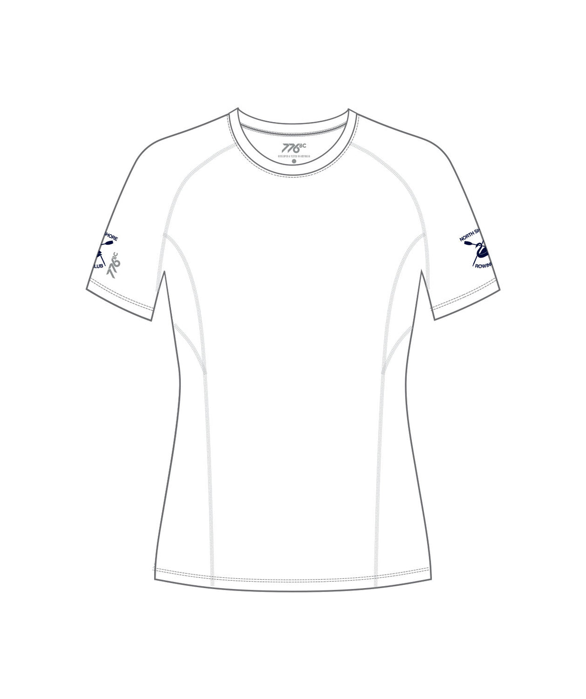 Women's North Shore Rowing Club Masters Base Layer SS - White