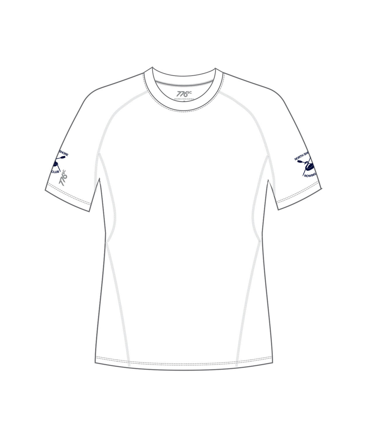 Men's North Shore Rowing Club Masters Base Layer SS - White