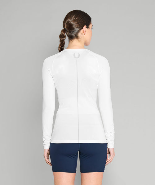 Women's 776BC Base Layer LS - White/Vivid Pink