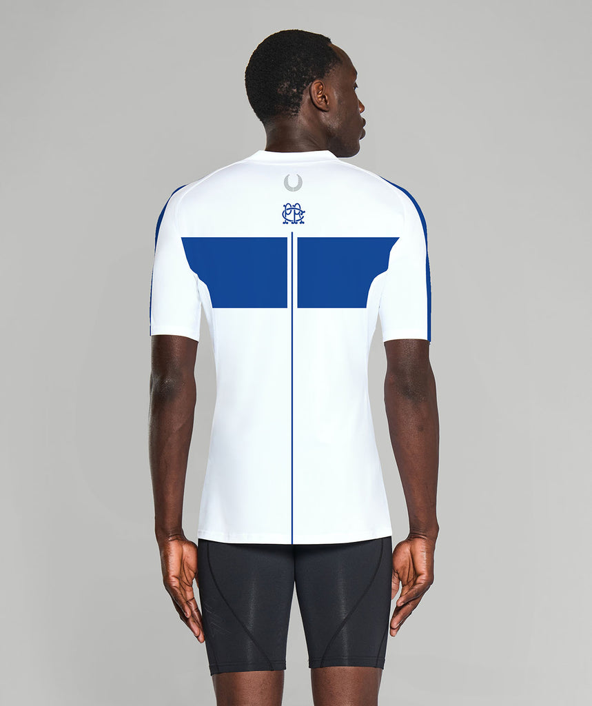 Men's Picton Rowing Club Base Layer SS - White/Blue