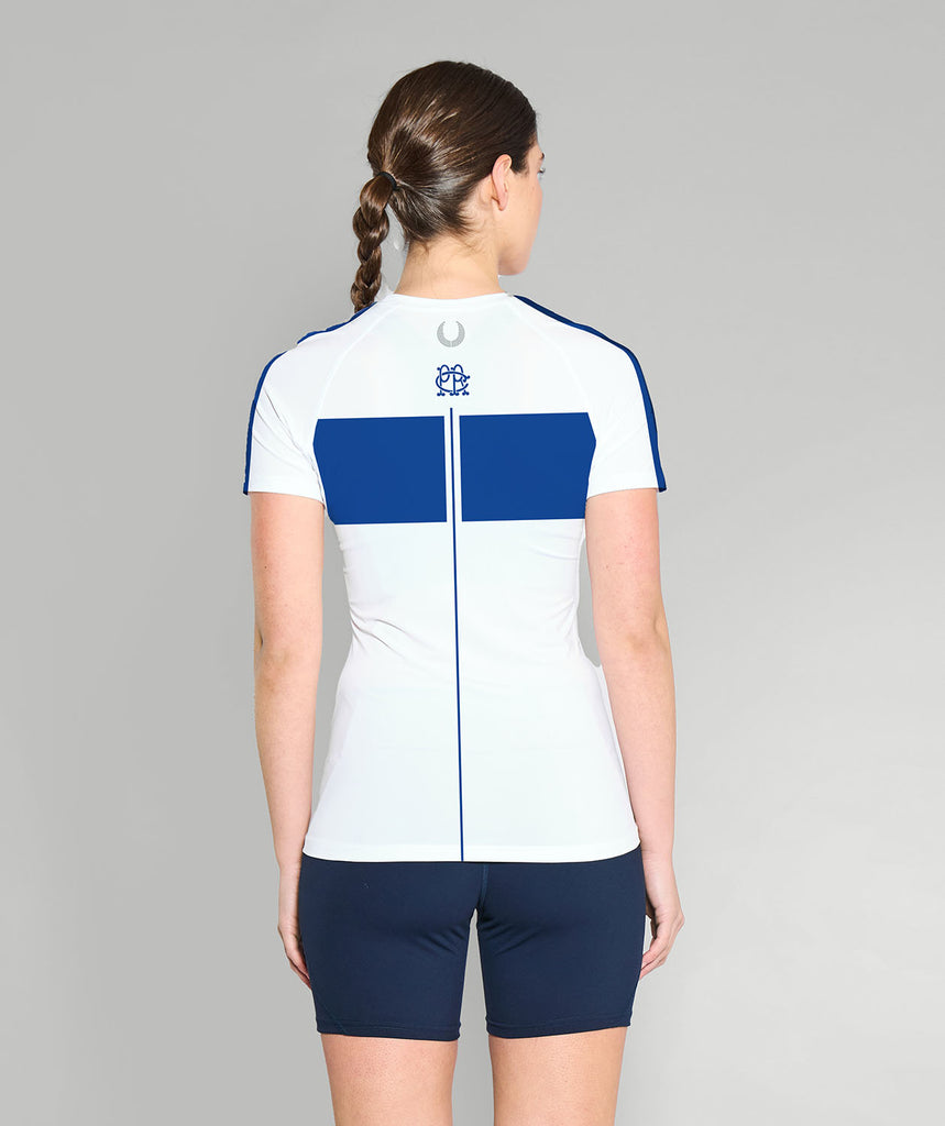 Women's Picton Rowing Club Base Layer SS - White/Blue