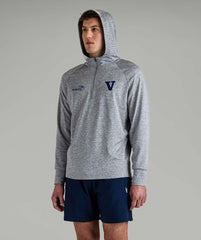 Unisex Rowing Victoria Supporter Tech 1/4 Zip Hoodie - Grey Marle