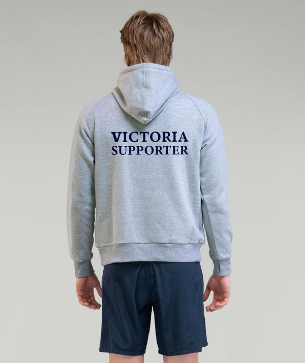 Unisex Rowing Victoria Supporter Pop Over Hoodie - Grey Marle