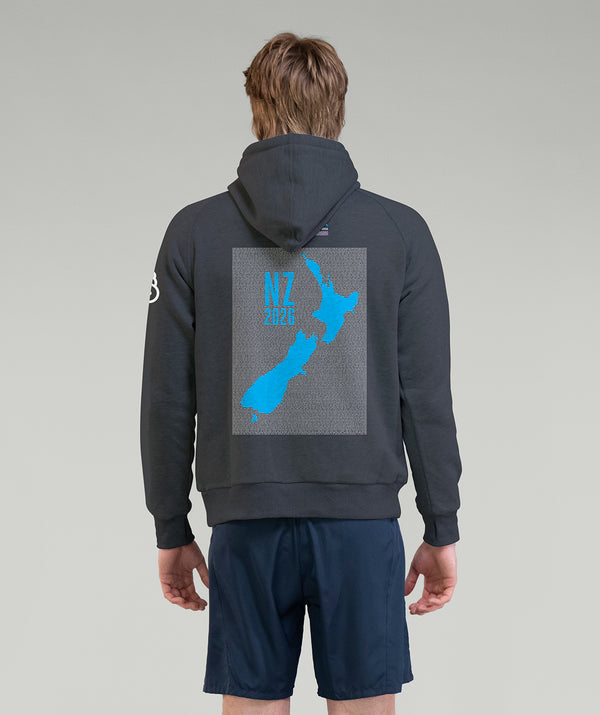 Unisex Rowing New Zealand Maadi 2026 Pop Over Hoodie - Graphite