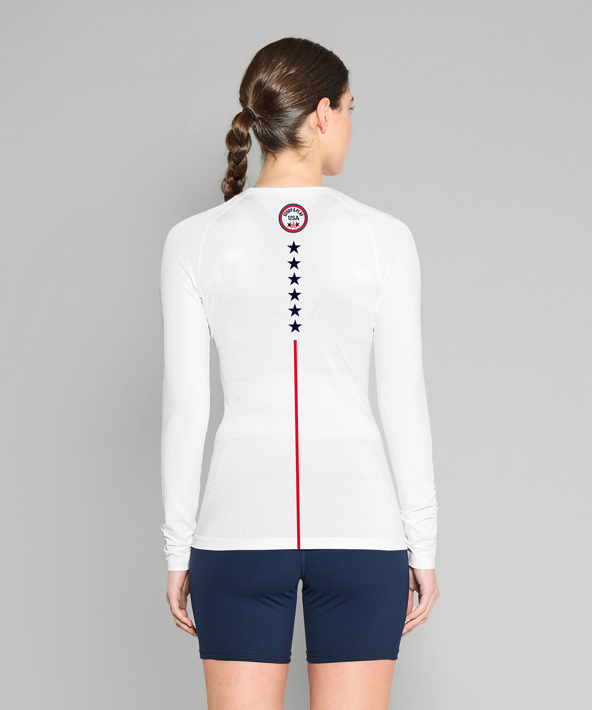 Women's Study and Play Base Layer LS - White