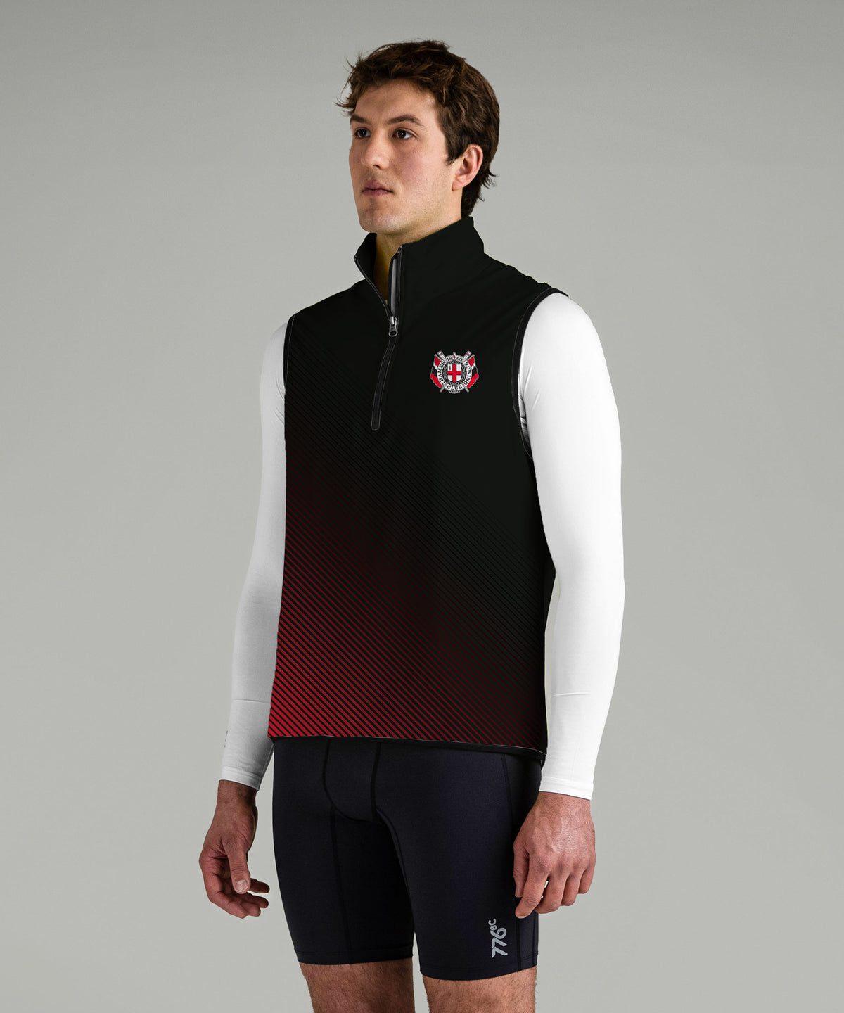 Men's Thames Rowing Club Stratus Vest - Black/Red