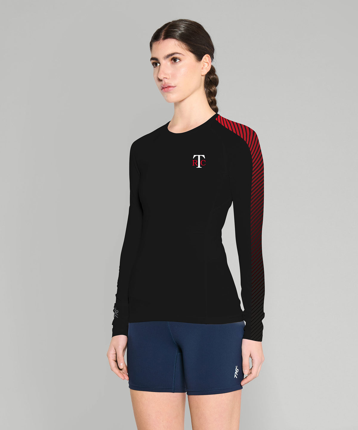 Women's Thames Rowing Club Winter Base Layer LS - Black/Red