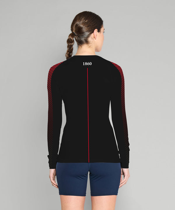 Women's Thames Rowing Club Winter Base Layer LS - Black/Red