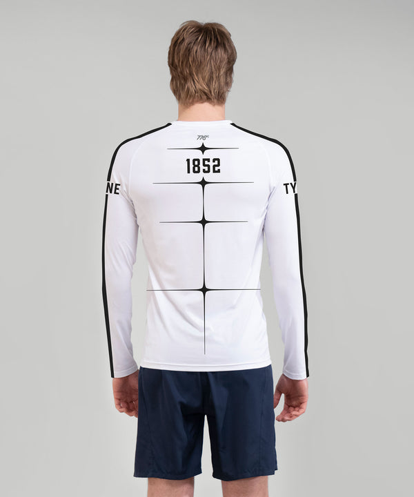 Men's Tyne Amateur Rowing Club Motion Base Layer LS - White/Black