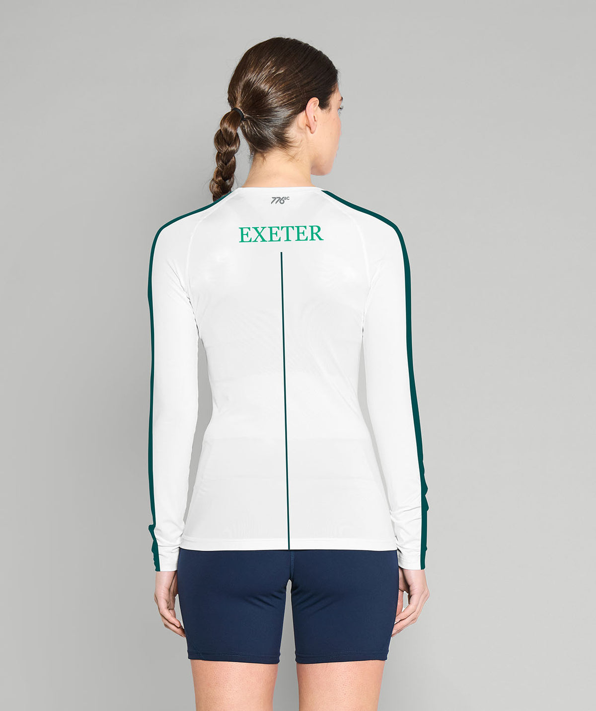 Women's University of Exeter Base Layer LS - White/Green