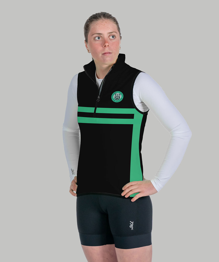 Women's University of Exeter Stratus Vest - Black/Green
