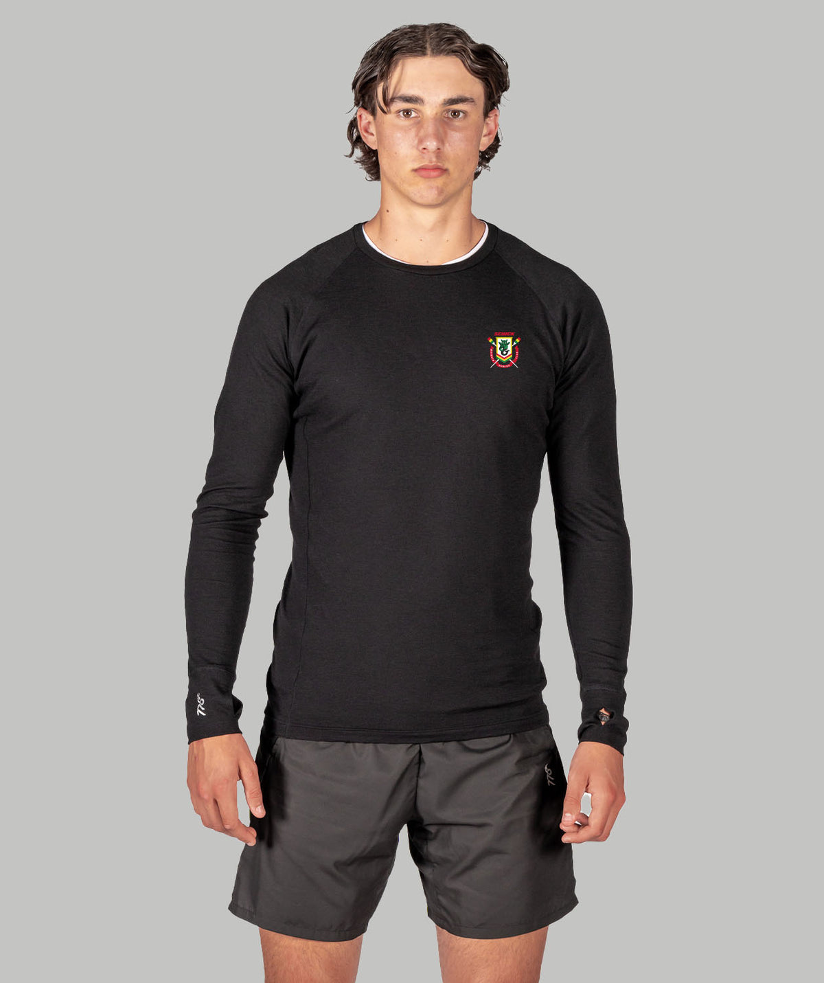 Men's Waikato Rowing Pro-Merino Crew LS - Black