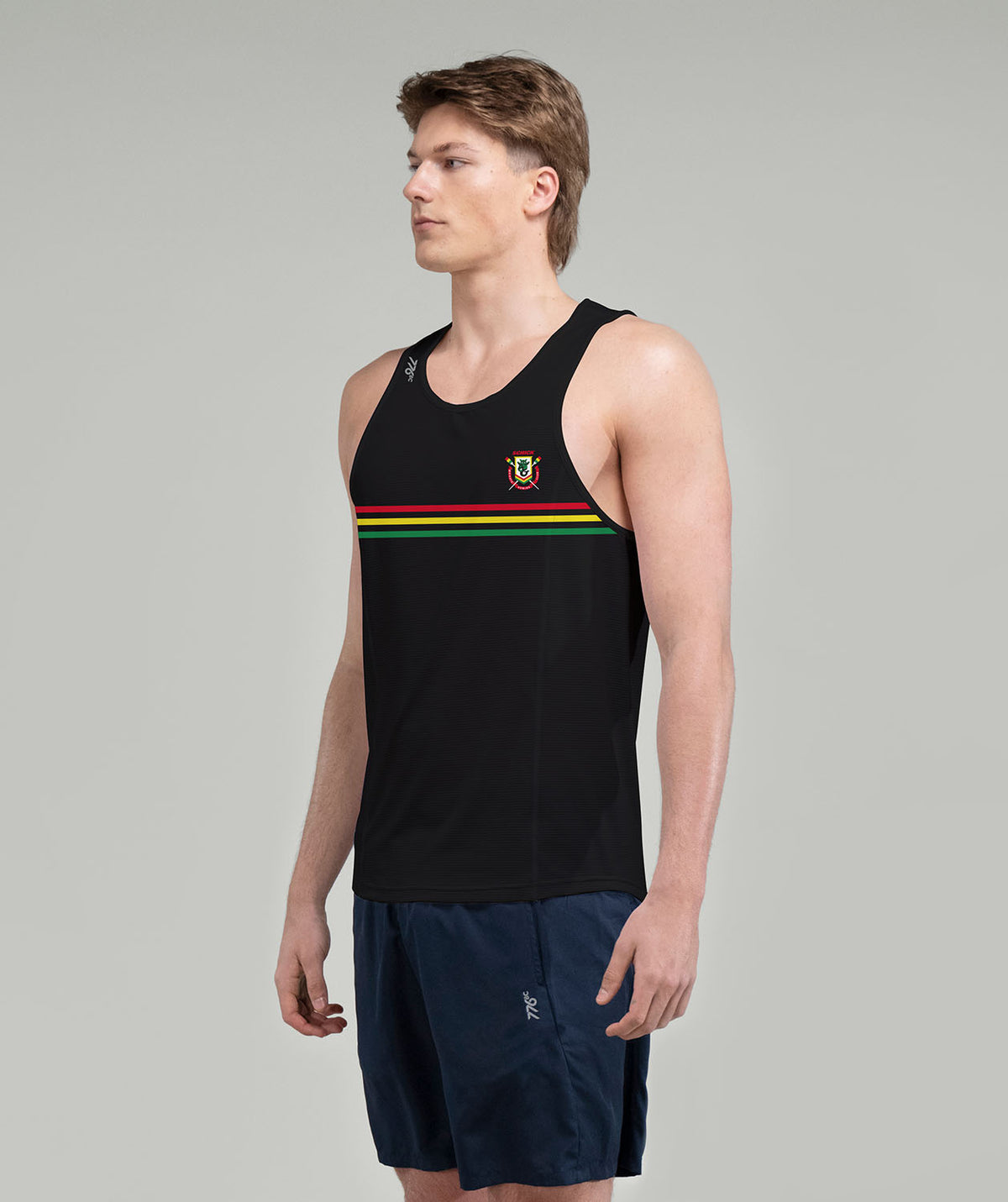 Men's Waikato Rowing Performance Tank - Black