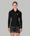 Women's Waikato Rowing Pro-Merino 1/4 Zip LS - Black