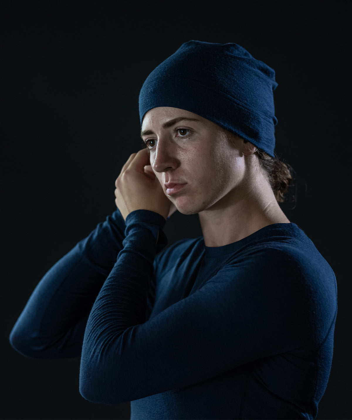Unisex Wreath Pro-Merino Beanie - Navy