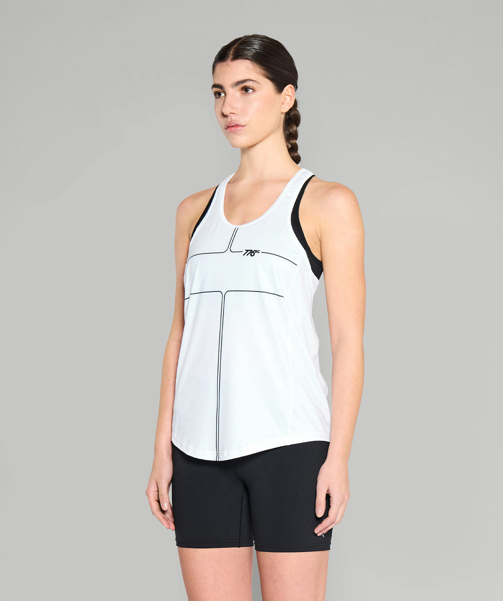 Women's Motion Performance Tank - White/Black | 776BC – 776BC ...