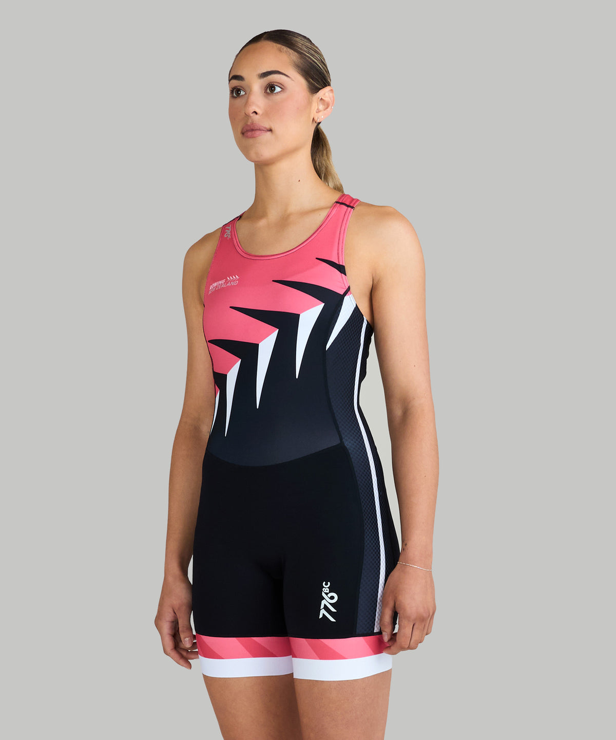 Women's 776BC X Rowing NZ Pro Unisuit - Black/Pink