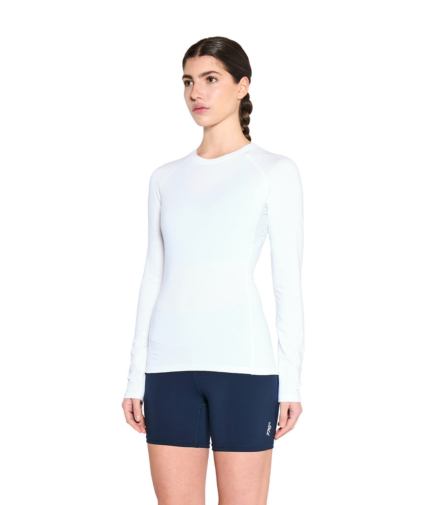 Women's Wreath Winter Base Layer LS - White