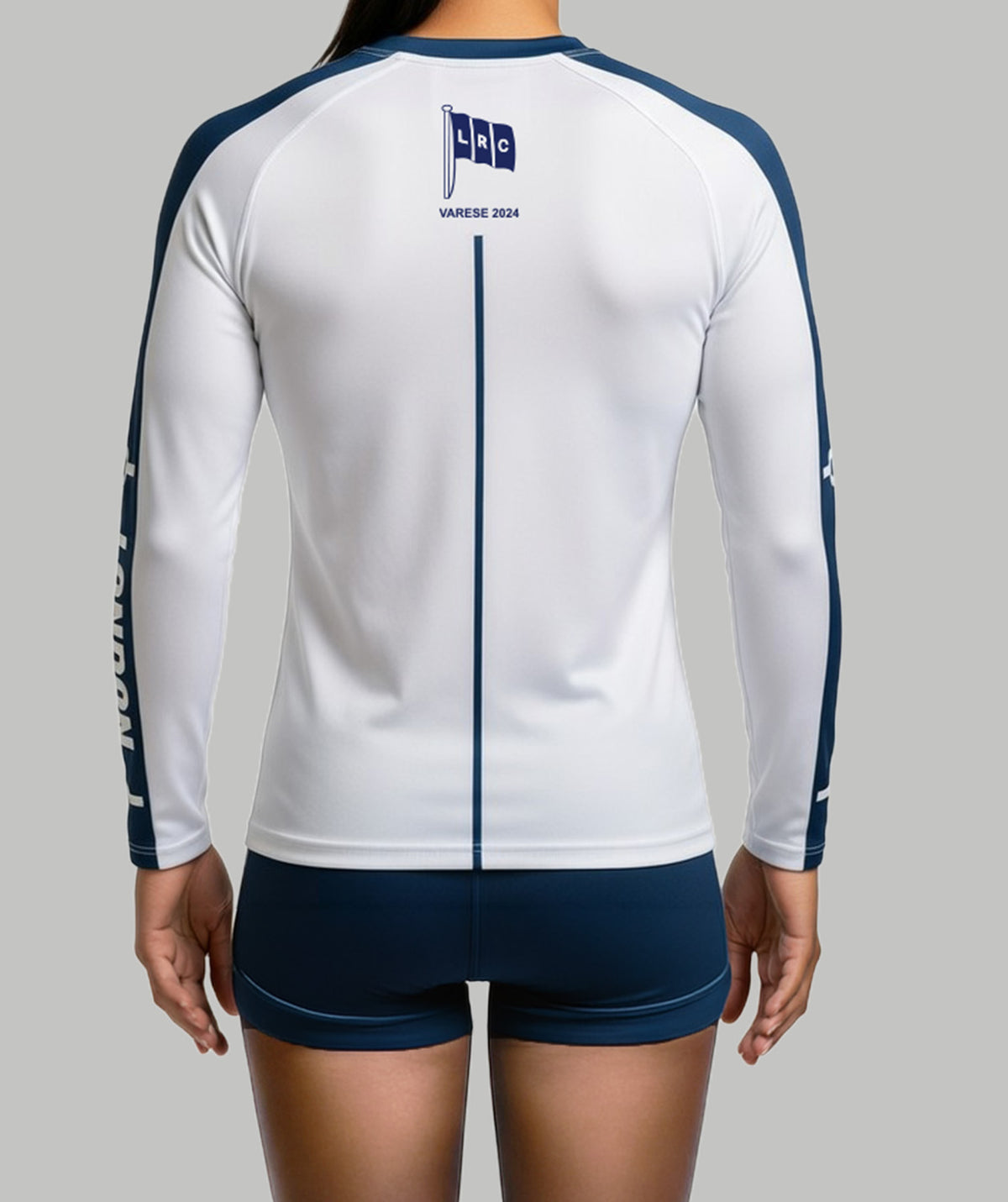 Women's London Rowing Club Active T-Shirt LS - White/Blue