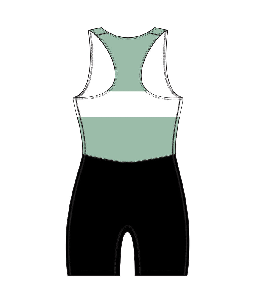 Women's Fremantle Rowing Club Streamline Unisuit - Cambridge Blue/Black
