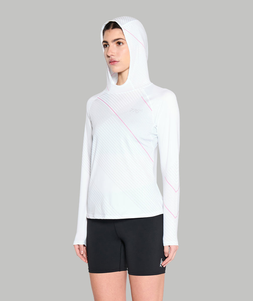 Women's Wreath Summer Hoodie - Graphic White