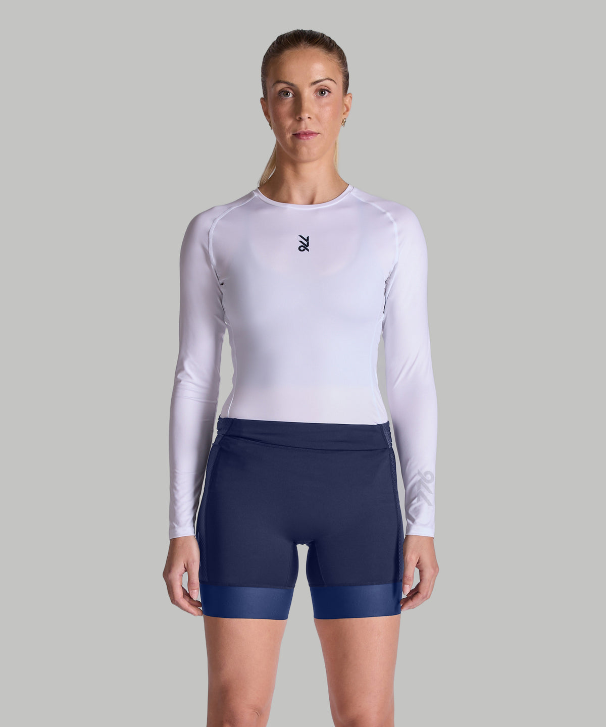 Women's 776BC Base Layer LS - White/Navy