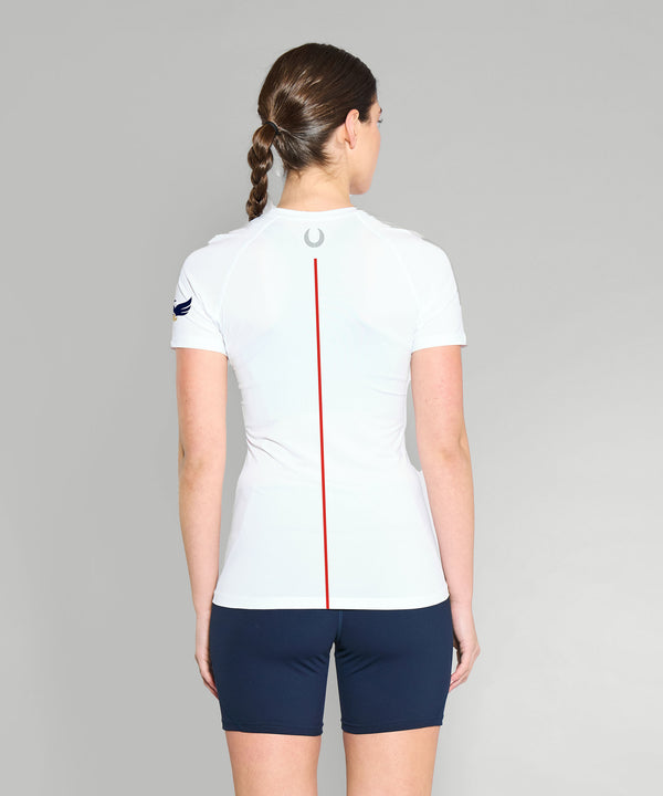 Women's Yarm School Base Layer SS - White